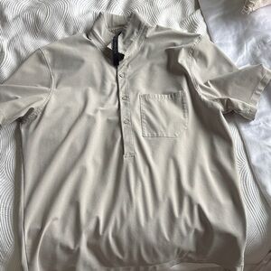 lululemon athletica Beige Casual Button Down Shirt